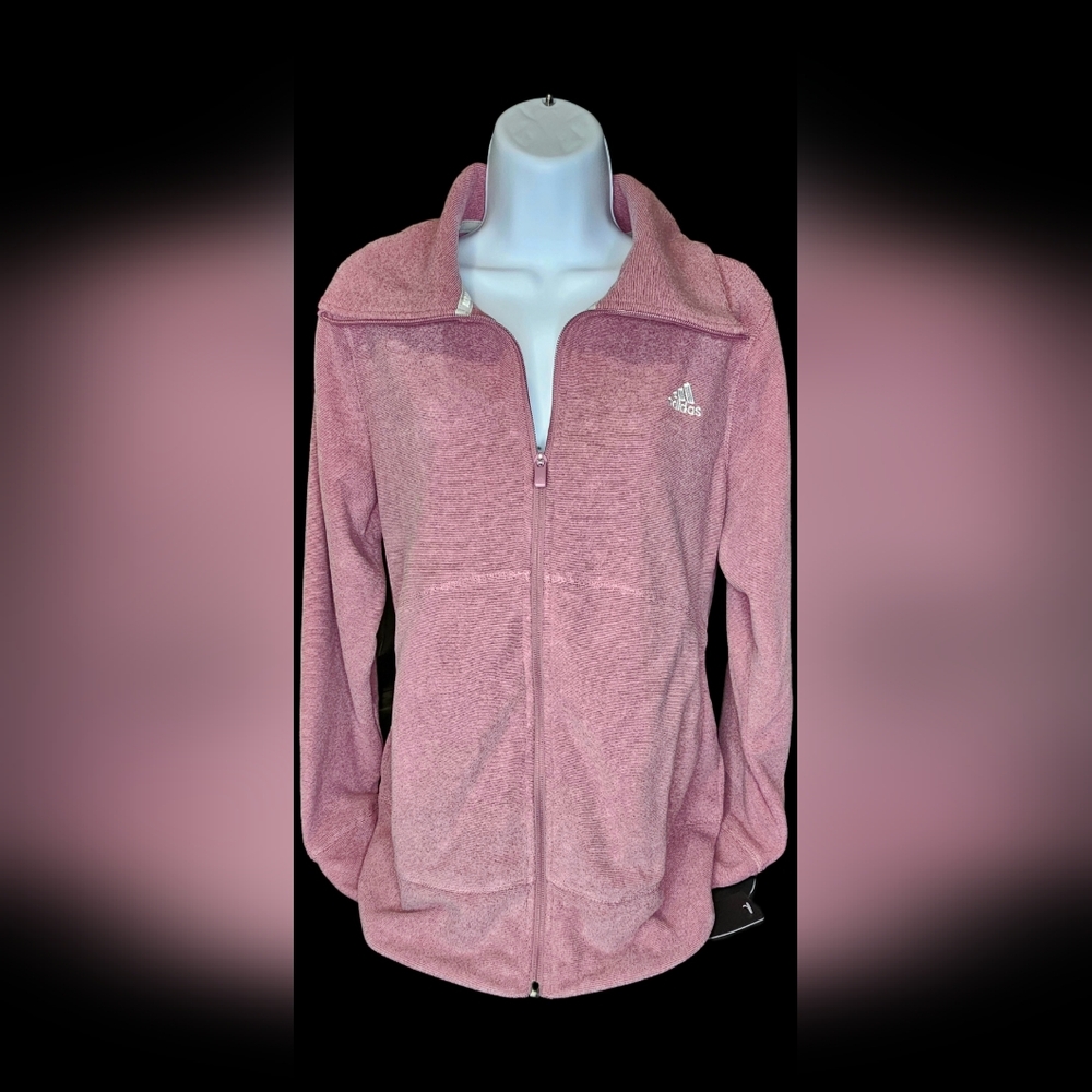 NWT Women's Adidas Heather Fleece Jacket Size L